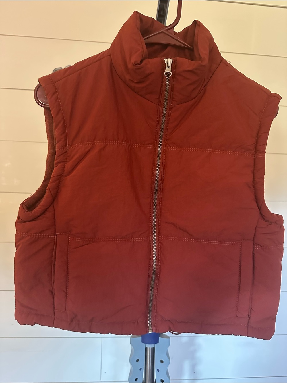 #74 Thread & Supply Rust Red Puffer Vest